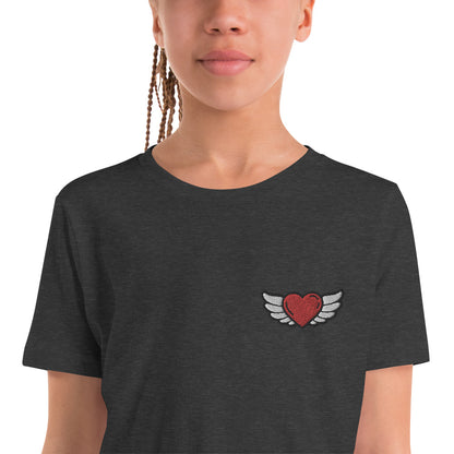 Youth Short Sleeve T-Shirt - Embroidery Front left