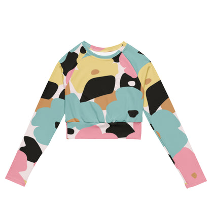 Recycled long-sleeve crop top