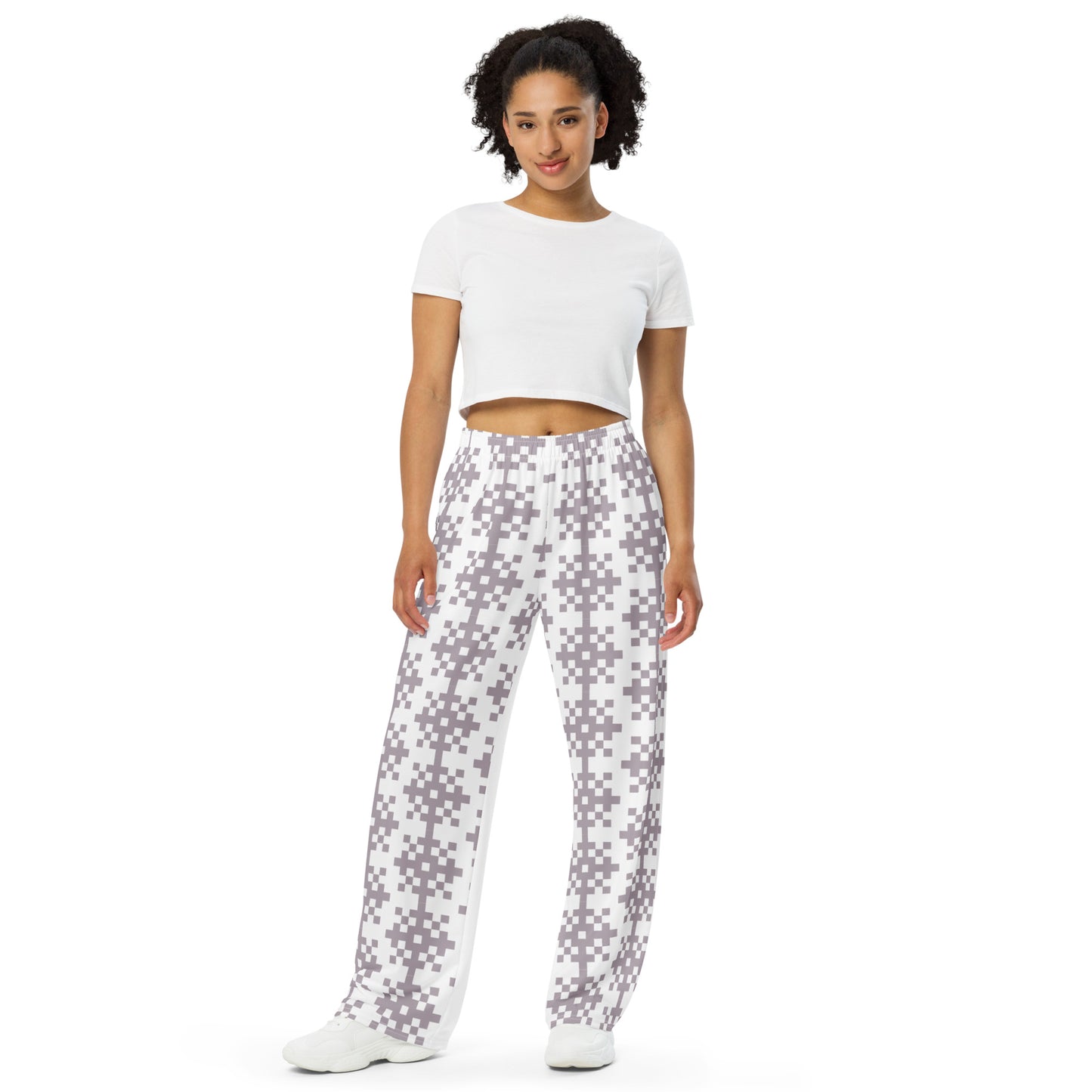 All-over print unisex wide-leg pants