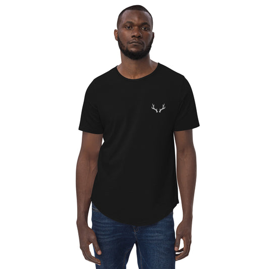 Men's Curved Hem T-Shirt (Embroidery)