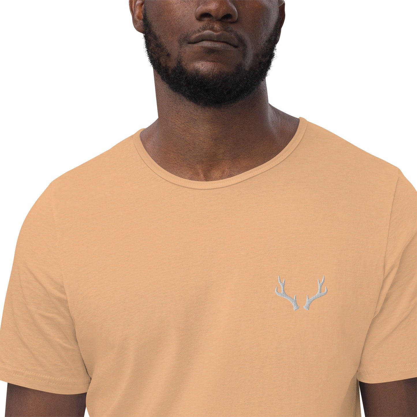 Men's Curved Hem T-Shirt (Embroidery)