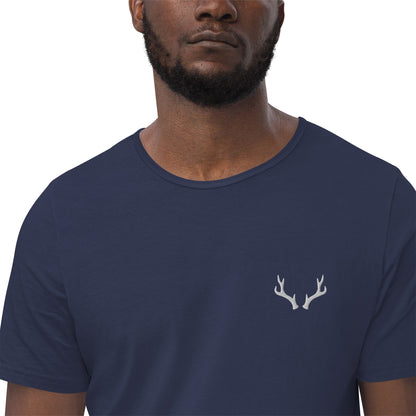 Men's Curved Hem T-Shirt (Embroidery)