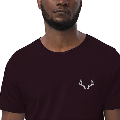 Men's Curved Hem T-Shirt (Embroidery)