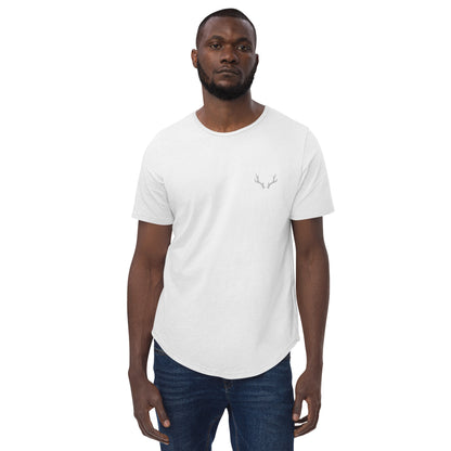 Men's Curved Hem T-Shirt (Embroidery)