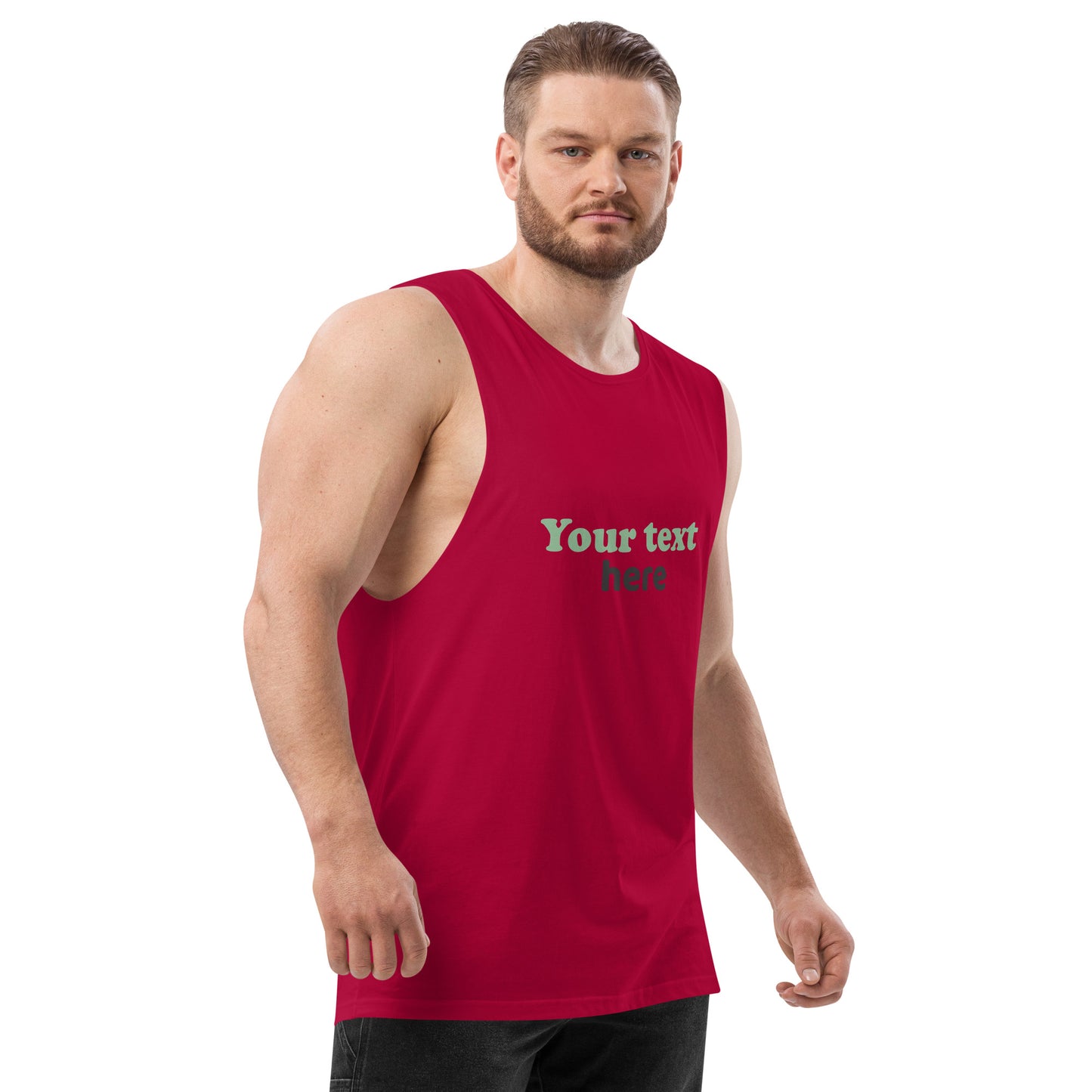 Men’s drop arm tank top