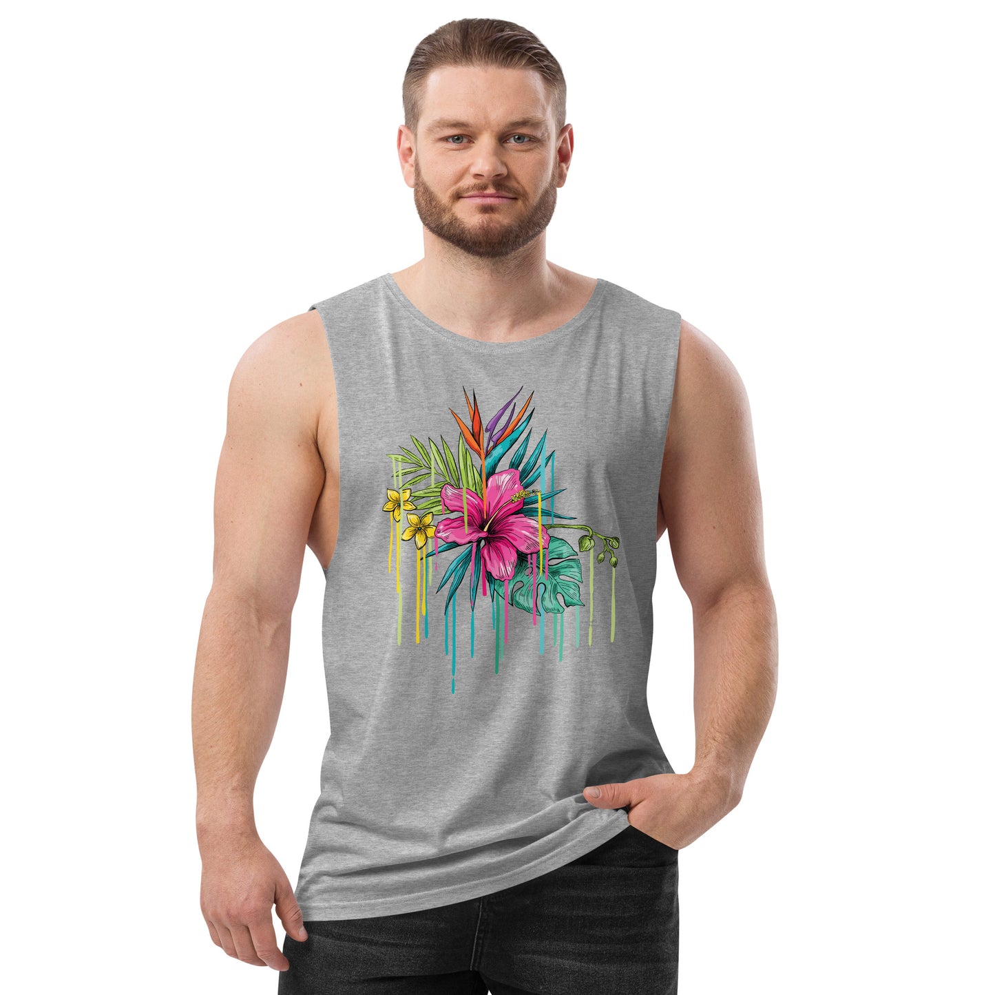 Men’s drop arm tank top