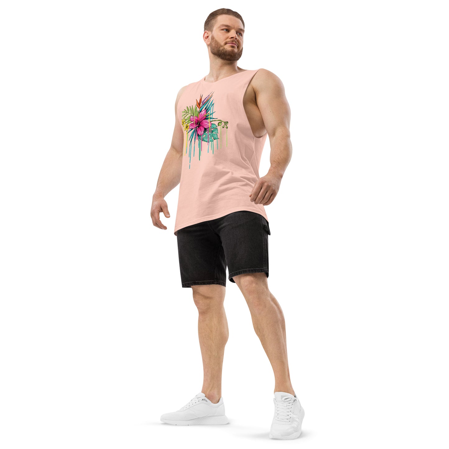 Men’s drop arm tank top