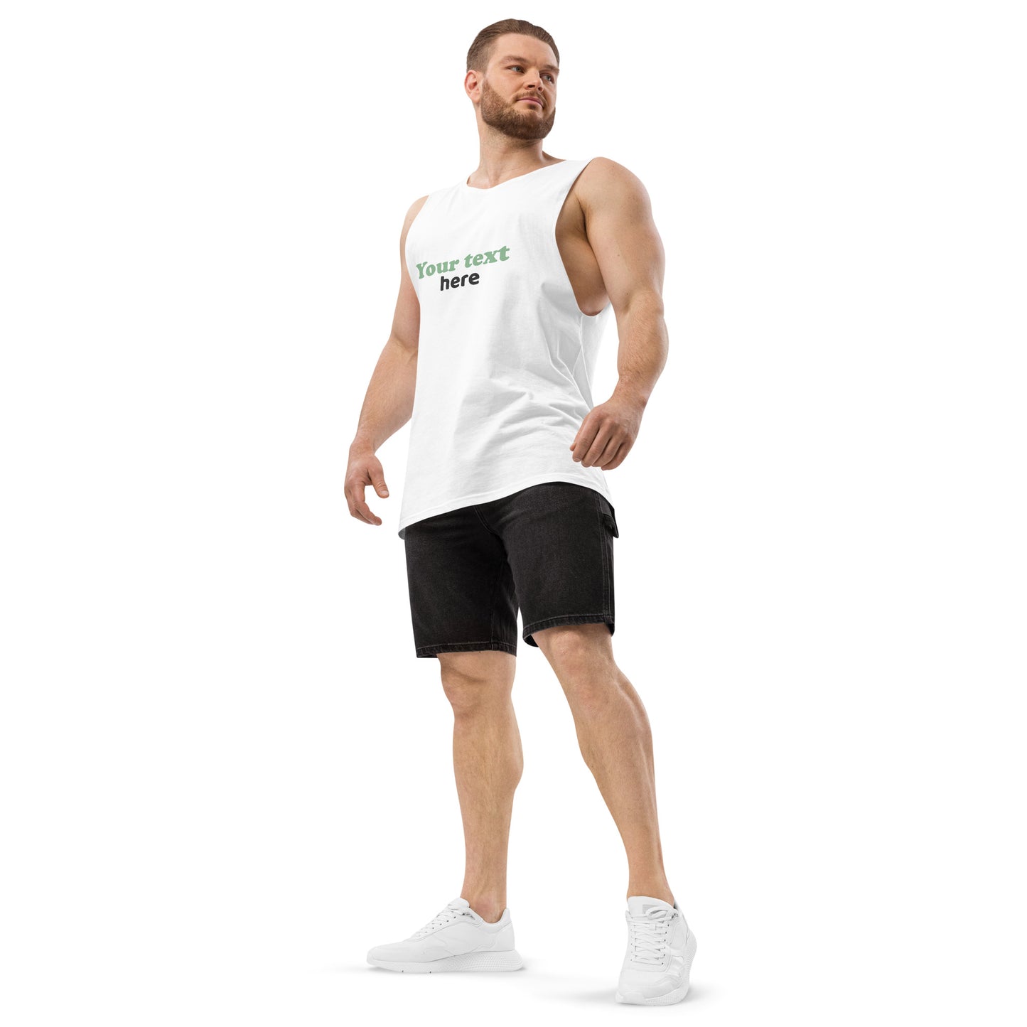 Men’s drop arm tank top