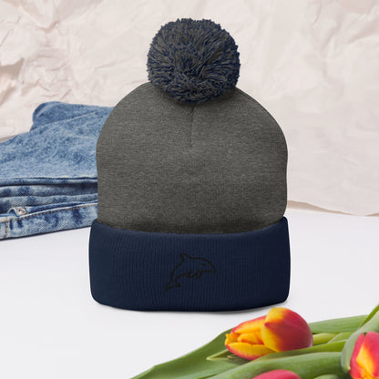 Pom-Pom Beanie (Embroidery)