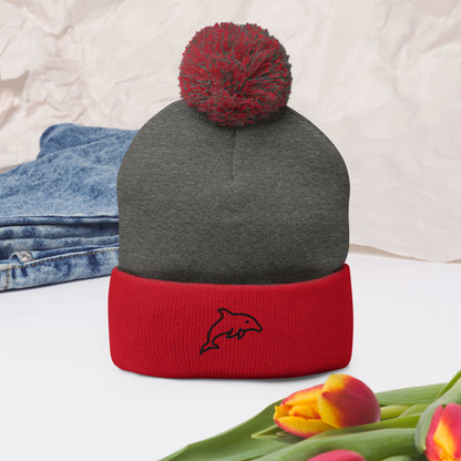 Pom-Pom Beanie (Embroidery)