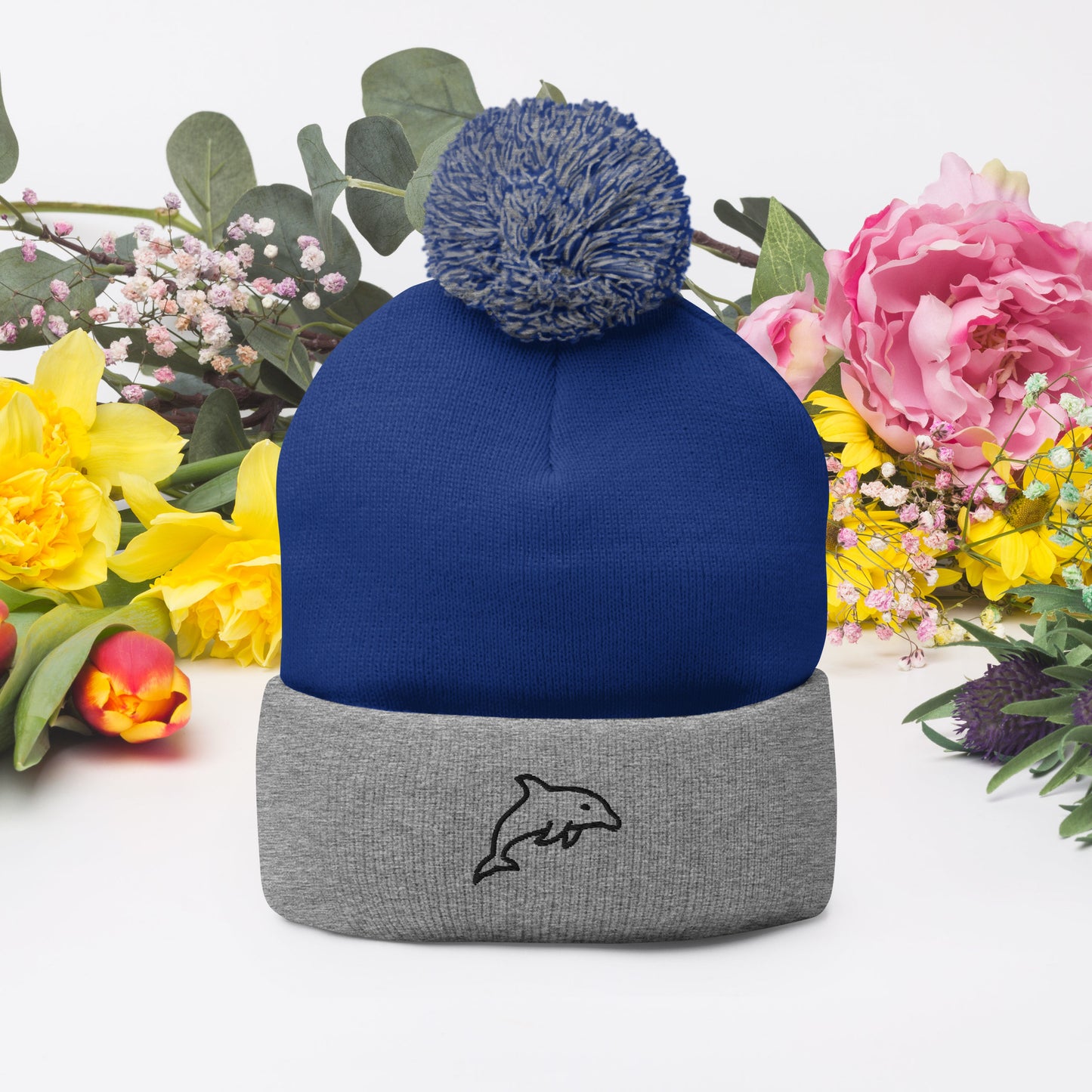 Pom-Pom Beanie (Embroidery)