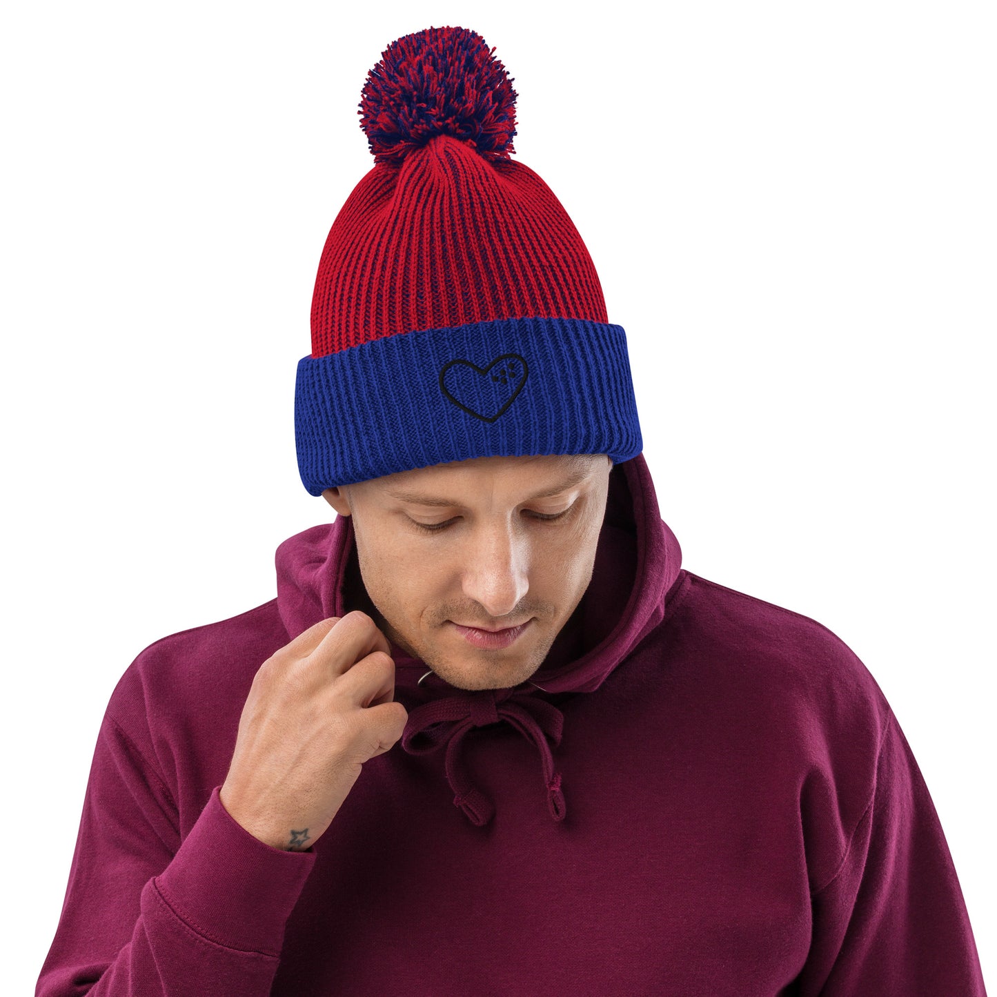 Pom-Pom Beanie (Embroidery)