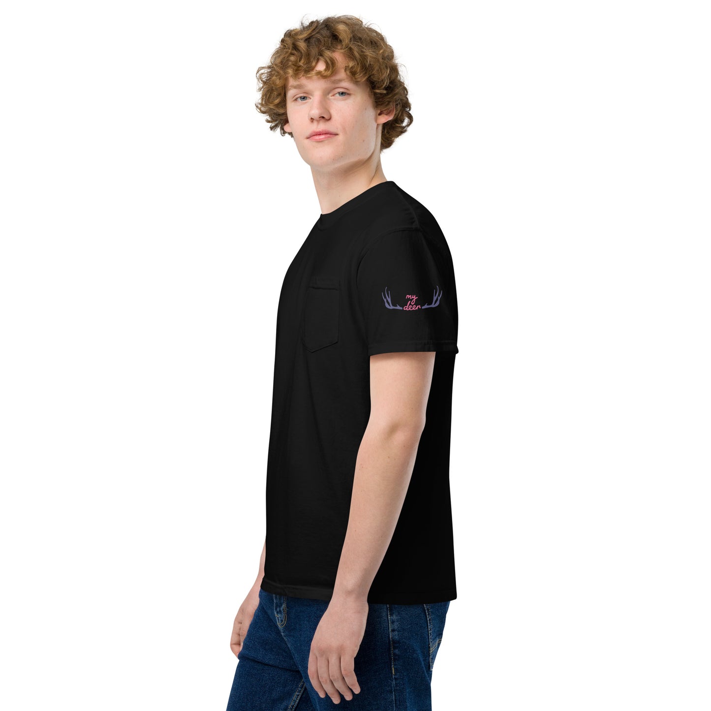 Unisex garment-dyed pocket t-shirt