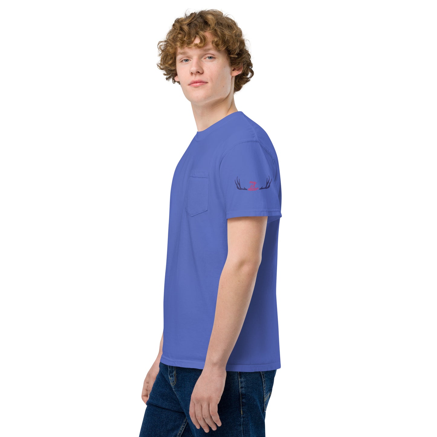 Unisex garment-dyed pocket t-shirt