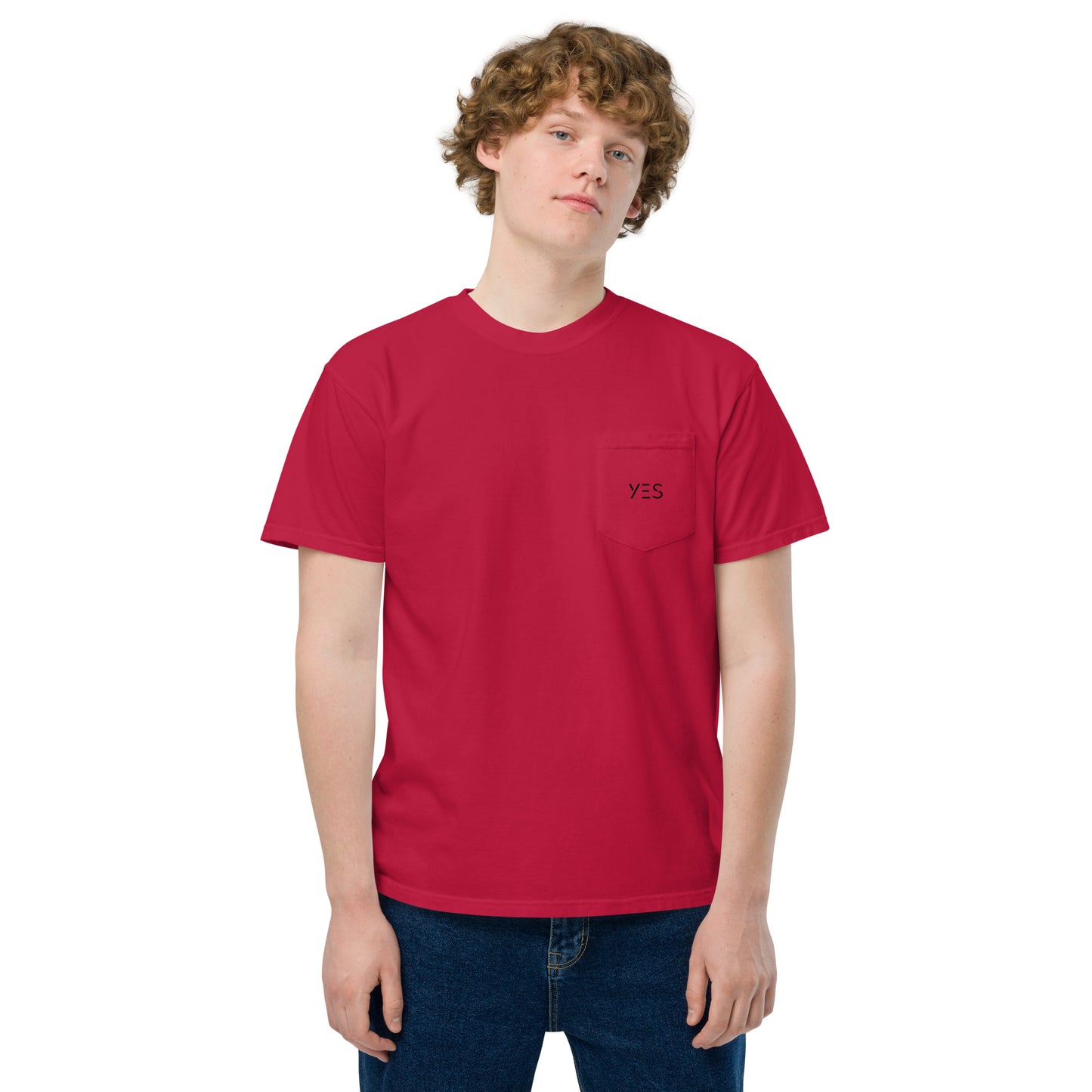 Unisex garment-dyed pocket t-shirt