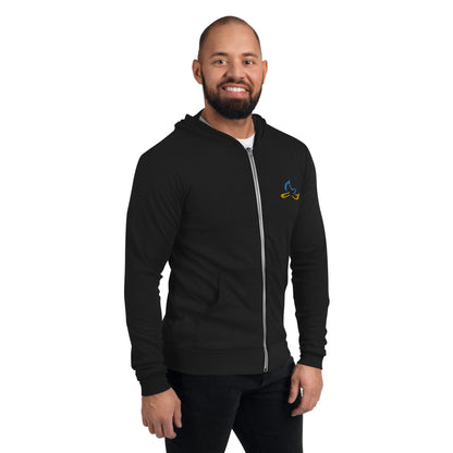 Unisex Lightweight Zip Hoodie (Embroidery)