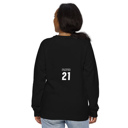 Unisex organic raglan sweatshirt