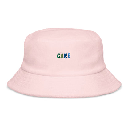 Unstructured terry cloth bucket hat