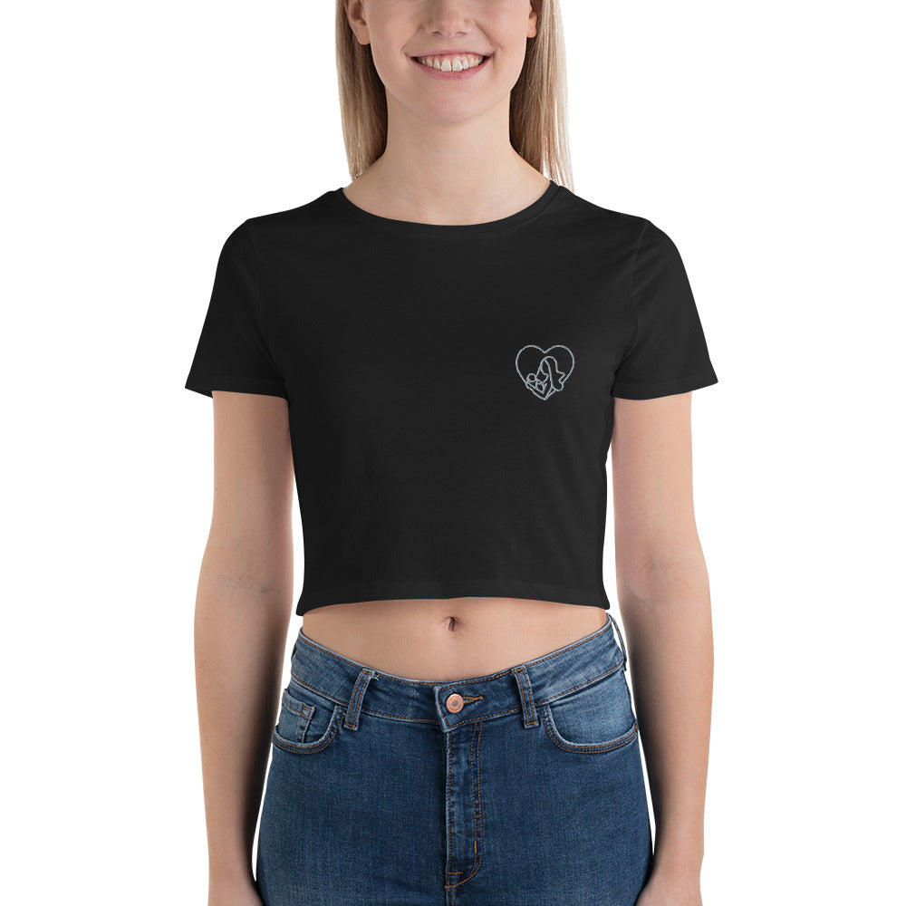 Women’s Crop Tee (Embroidery)