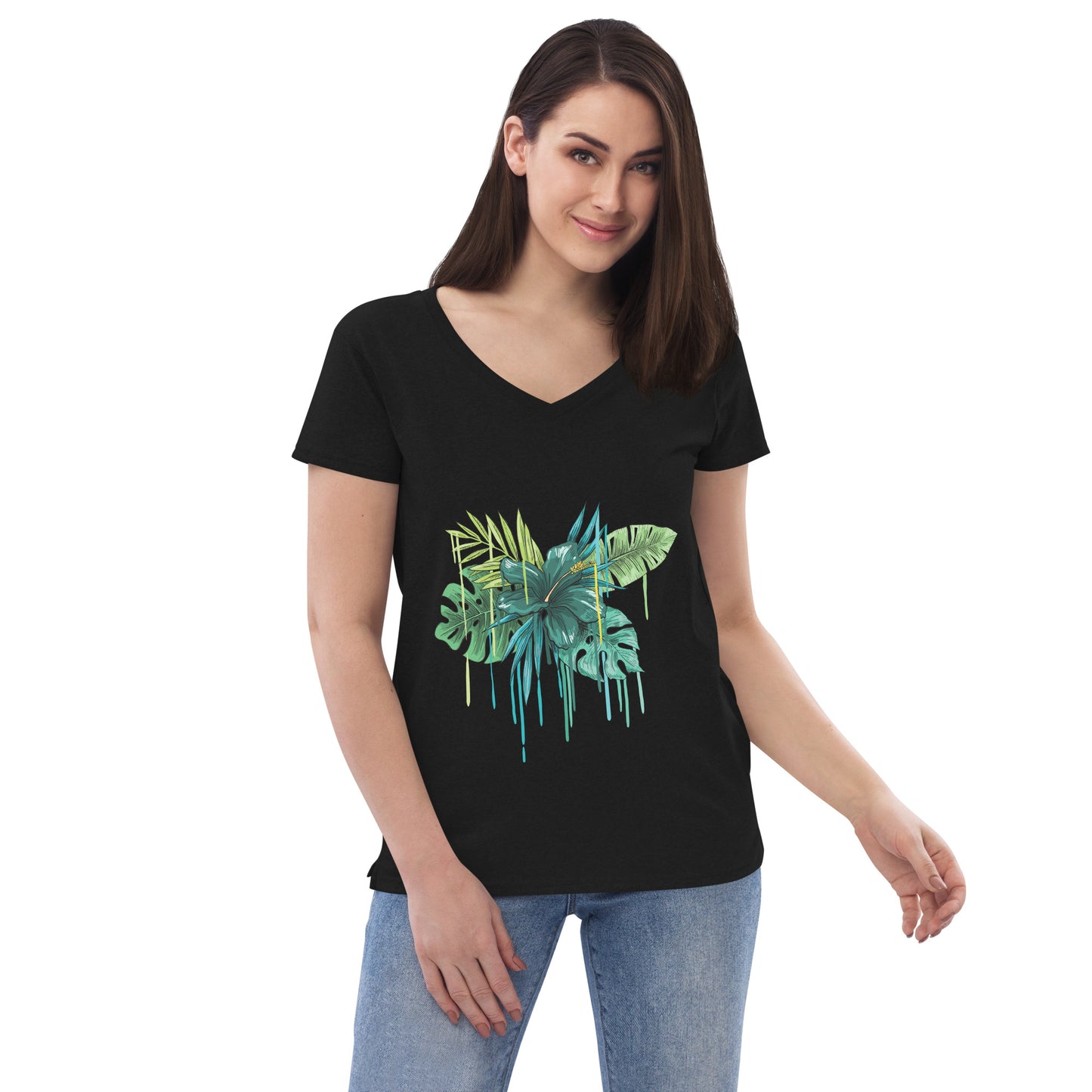 Women’s recycled v-neck t-shirt