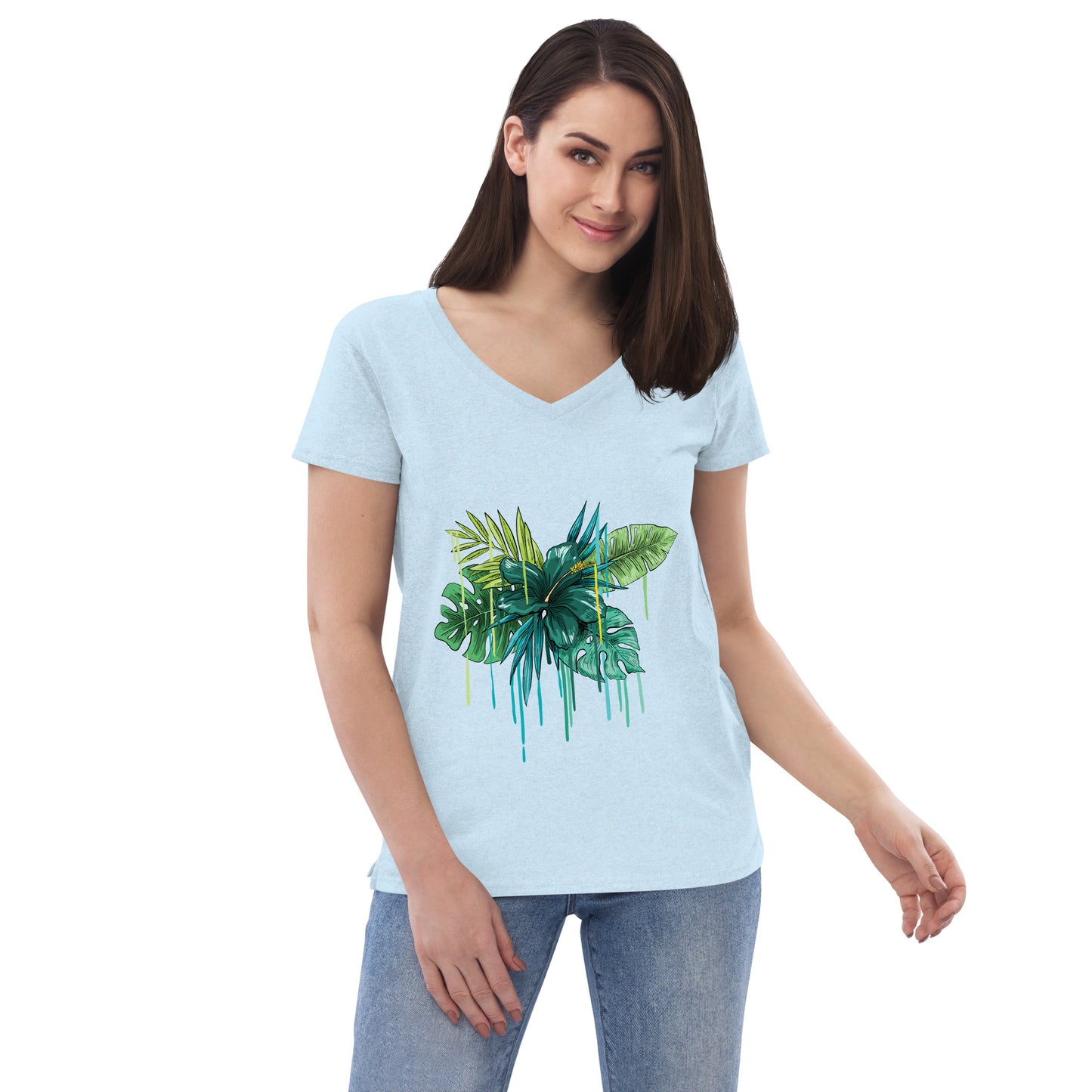 Women’s recycled v-neck t-shirt