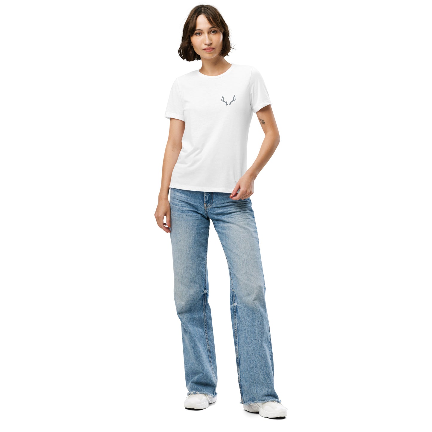 Women’s relaxed tri-blend t-shirt (Embroidery)