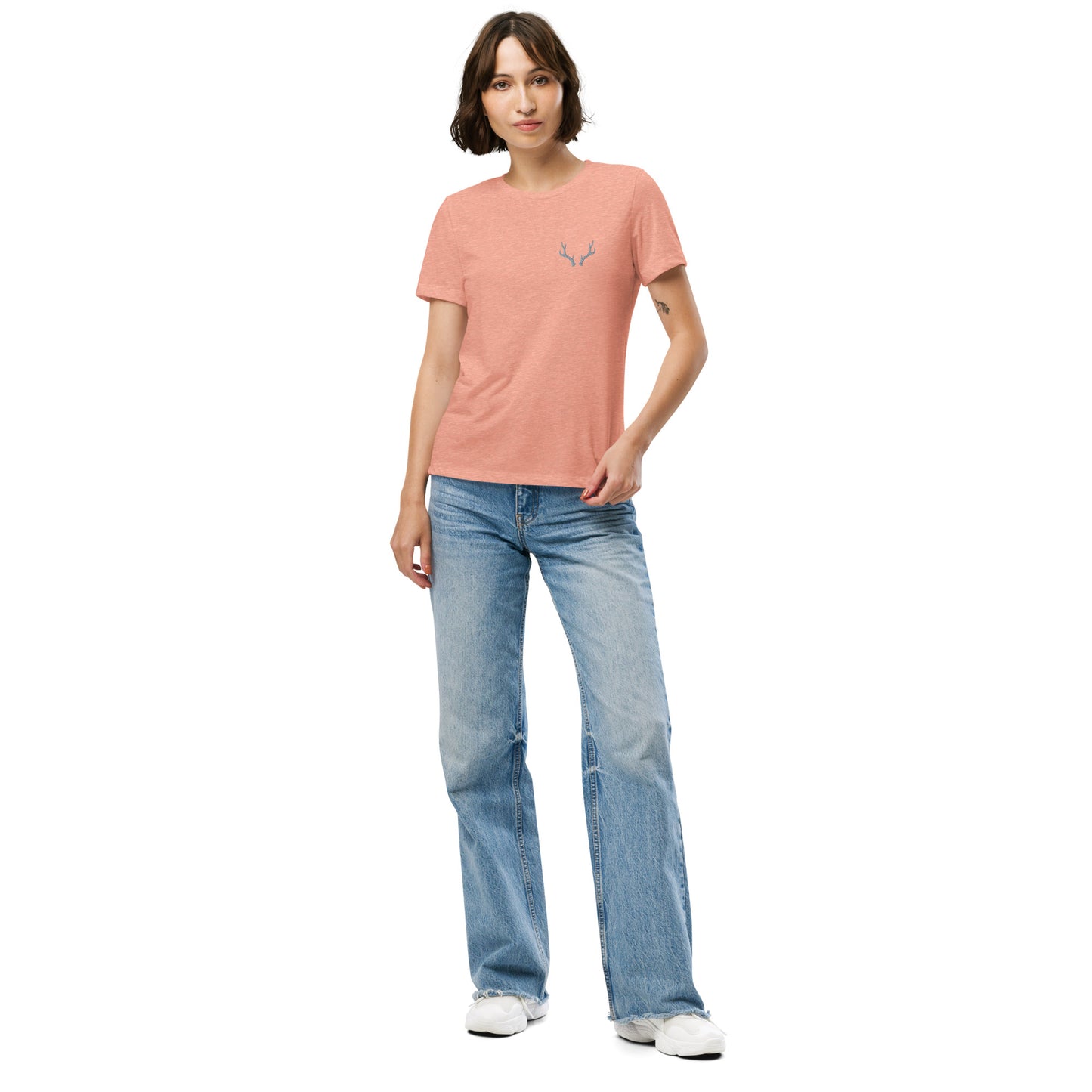 Women’s relaxed tri-blend t-shirt (Embroidery)